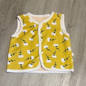 Yellow Floral Kids Vest